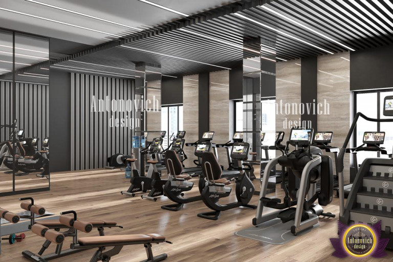 Modern gym interior with state-of-the-art equipment