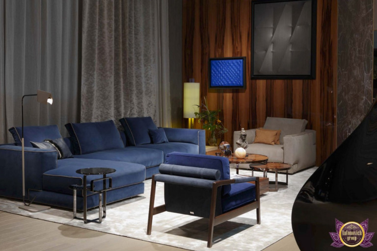Exquisite Dubai living room showcasing lavish interior design elements