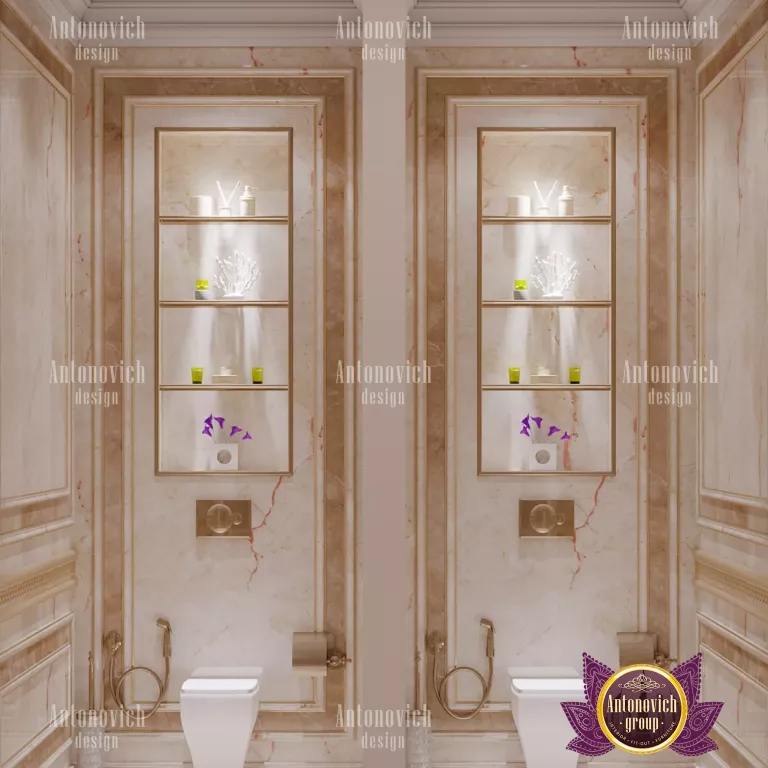 Elegant modern luxury bathroom with freestanding tub and minimalist design