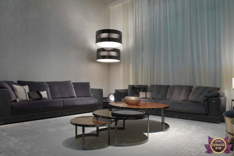 Stunning Dubai luxury living room with elegant furniture