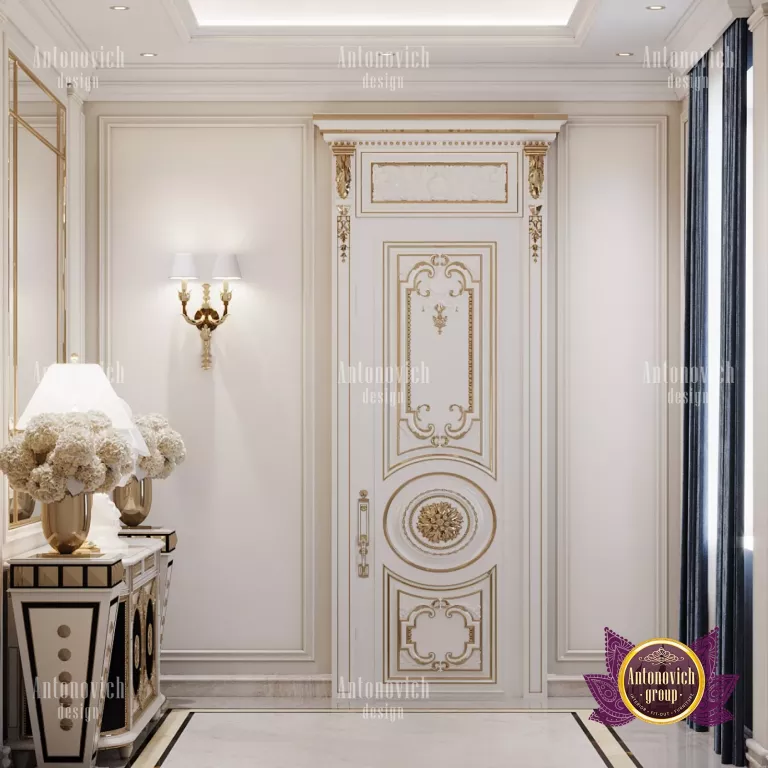 Luxurious Dubai bathroom featuring a unique bathtub and chandelier