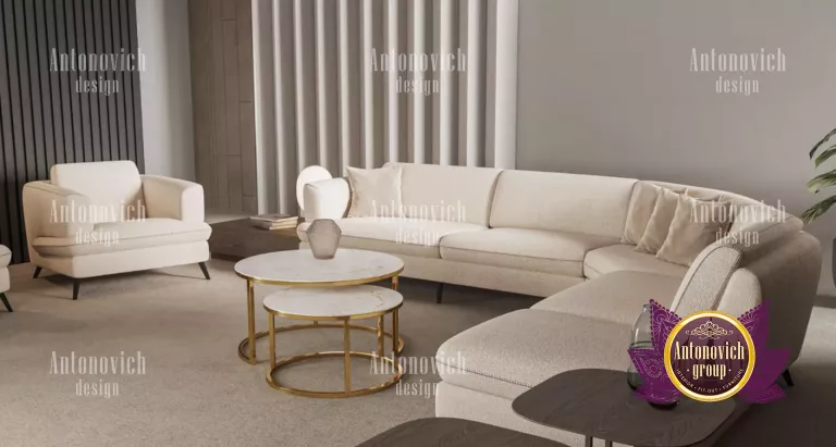 Elegant bedroom furniture display in a Dubai showroom