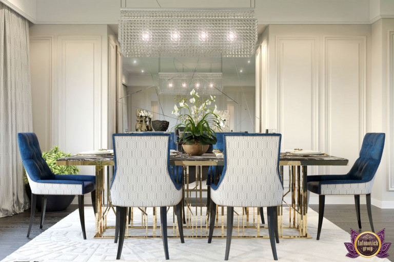 Elegant living room showcasing luxury interior design in a Dubai apartment