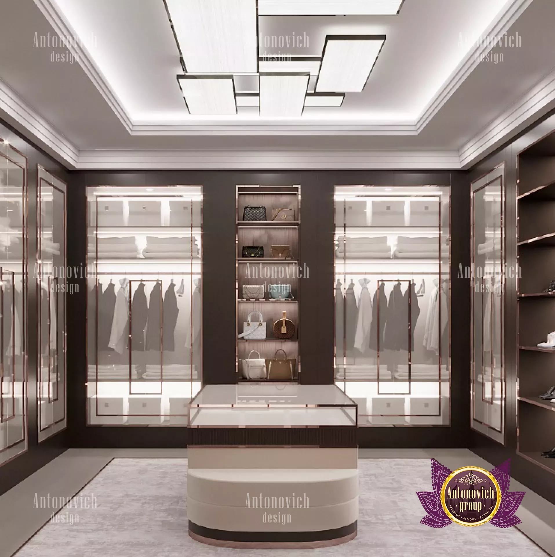 Luxury closet design in Dubai