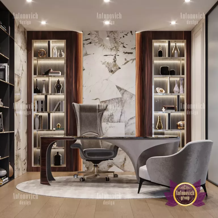 Luxurious living room with elegant interior design in Dubai