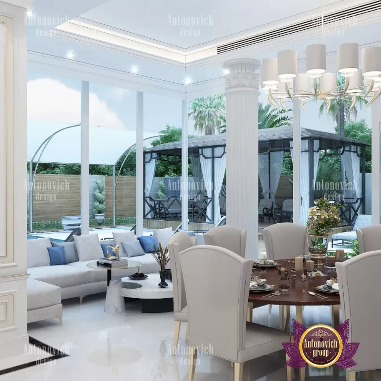 Stylish outdoor patio furniture for a lavish Dubai villa