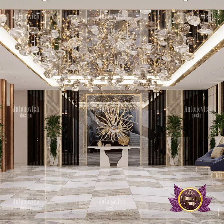 Spacious and inviting hallway in a Dubai villa