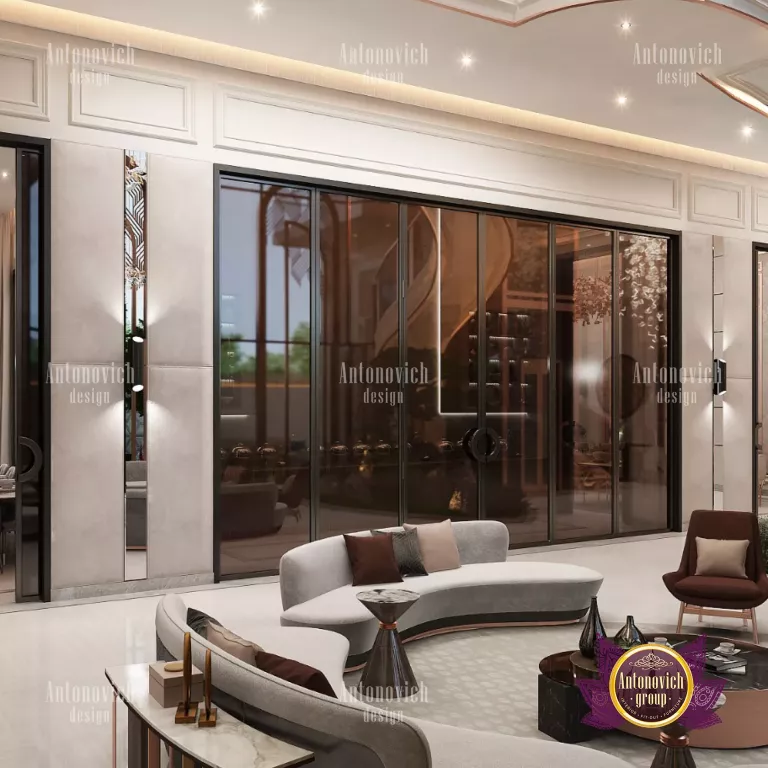 Elegant Dubai living room with modern furniture and decor