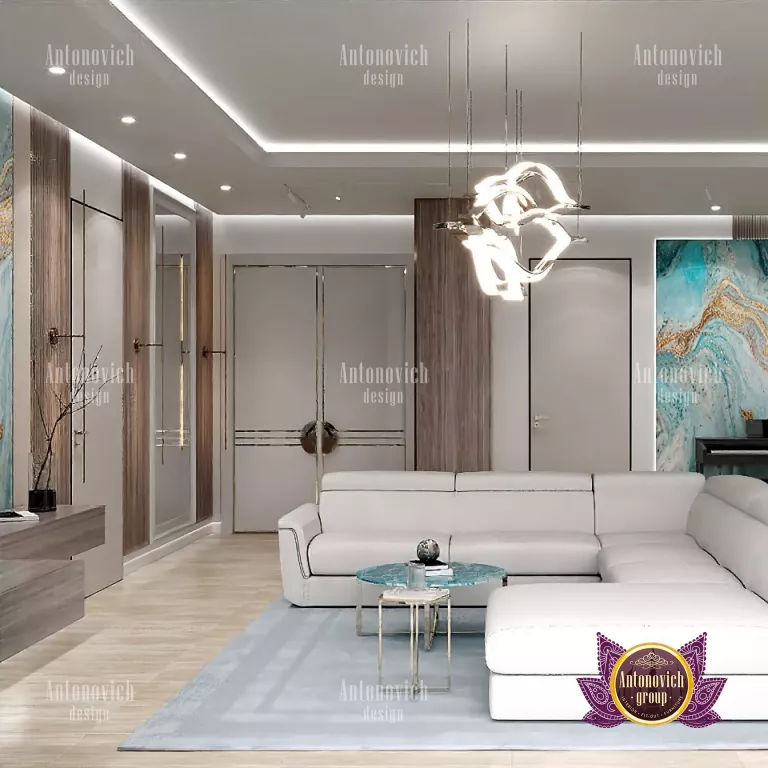Elegant Dubai living room with floor-to-ceiling windows