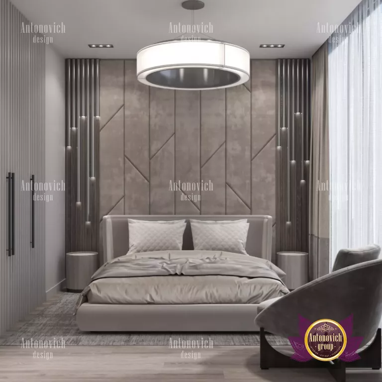 Luxurious Dubai bedroom furniture set in a stylish room
