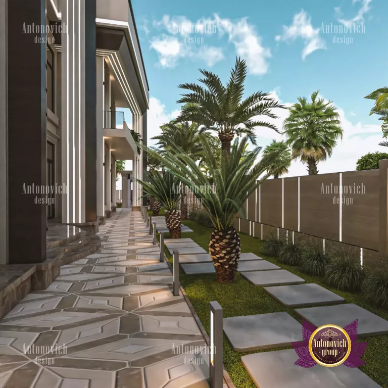 Stunning Dubai mansion with lush green landscaping