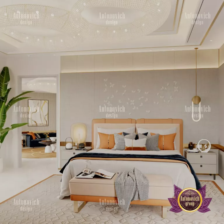 Opulent Dubai bedroom featuring exquisite design elements