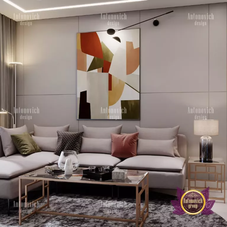 Elegant and stylish living room interior in a Dubai home