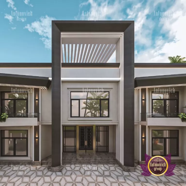 Breathtaking luxury villa exterior in Dubai