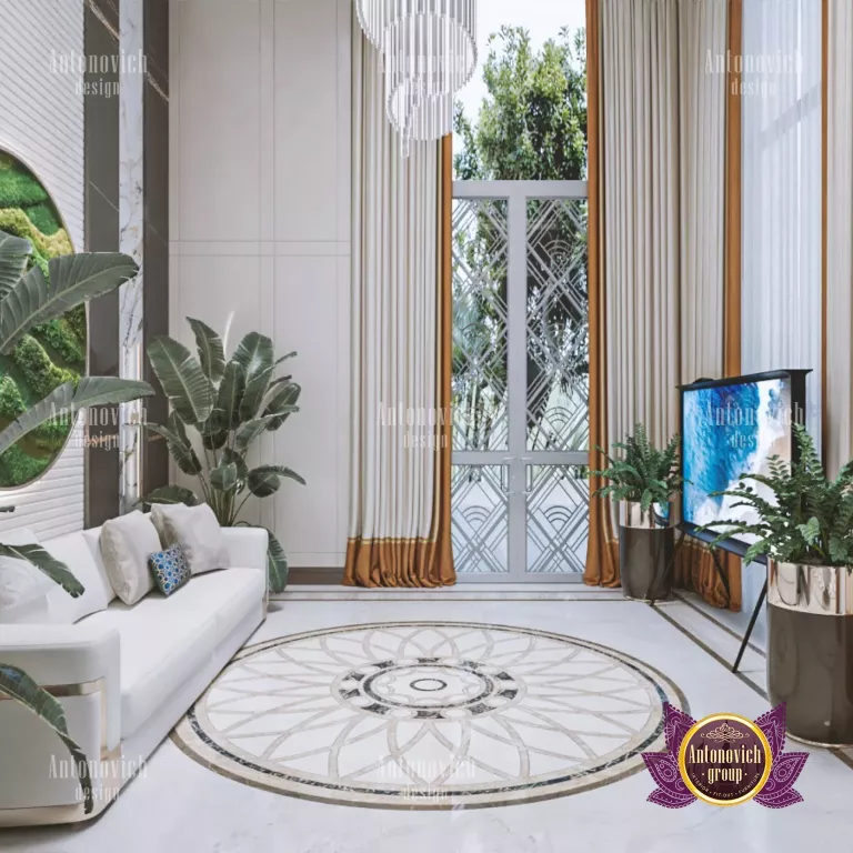 Luxurious Dubai living room with plush seating and modern decor
