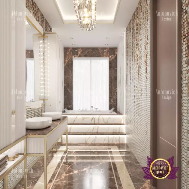 Elegant modern bathroom featuring a luxurious freestanding bathtub