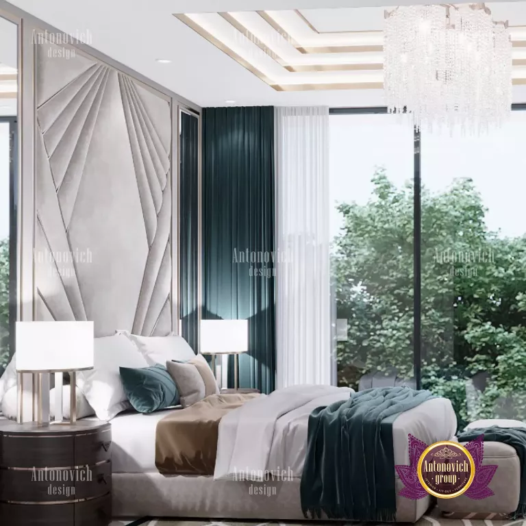 Elegant bedroom showcasing 2023's must-have lighting and furniture trends