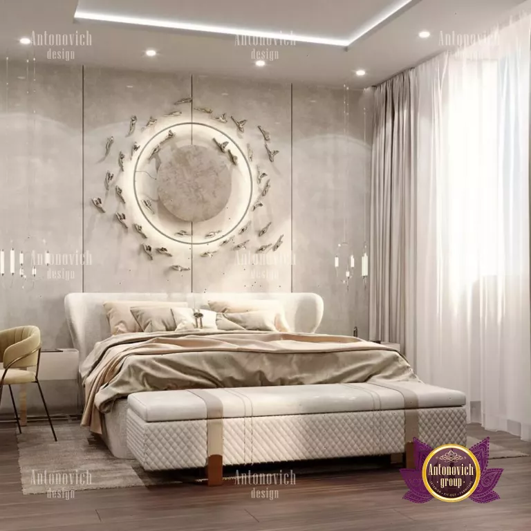 Luxurious bedroom retreat with lavish furnishings and exquisite details