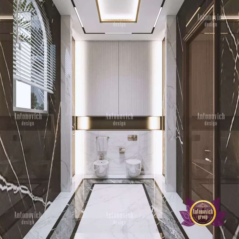 Modern and spacious Dubai bathroom with a breathtaking view