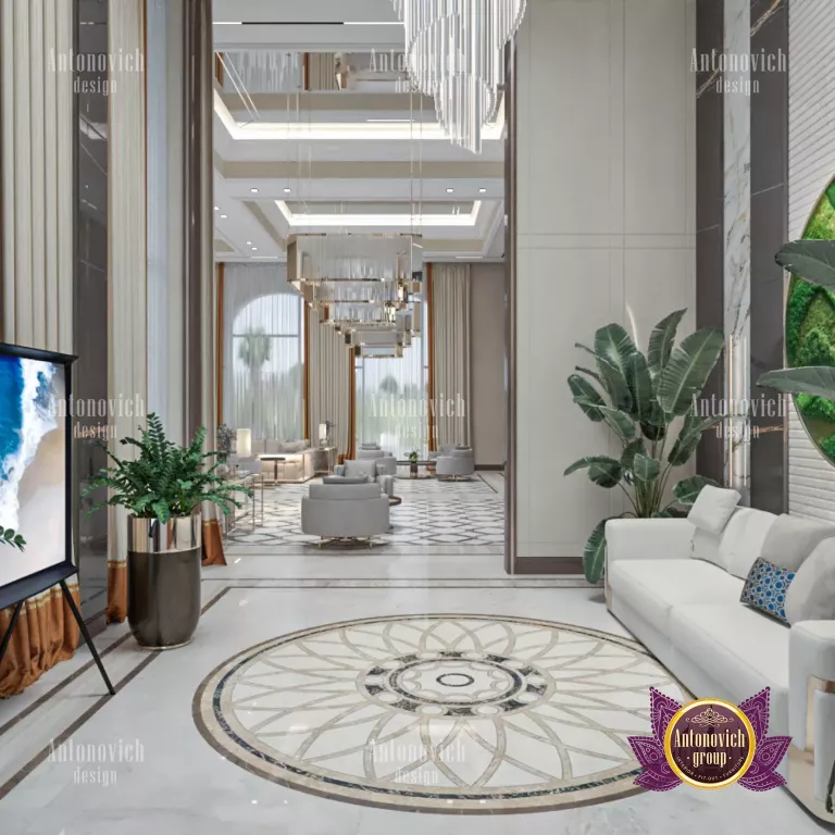 Stunning Dubai living room with floor-to-ceiling windows