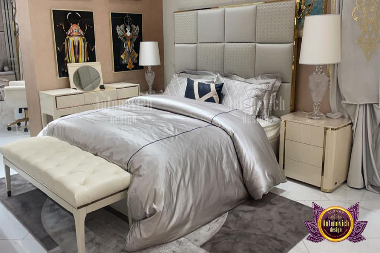 Elegant bespoke bedroom set for a sophisticated Dubai apartment