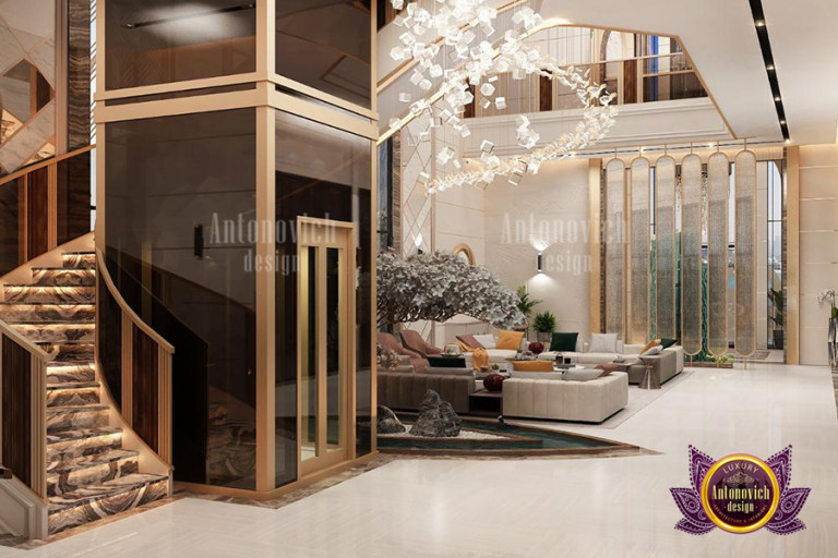 Stylish home office in the Al Khawaneej luxury villa