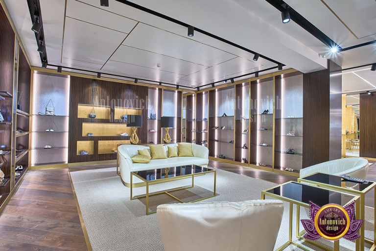 Elegant luxury retail store interior in Dubai