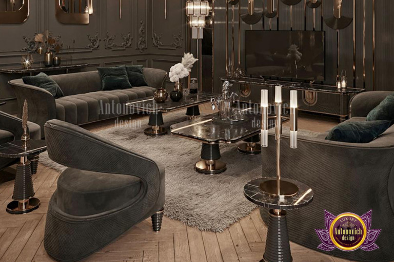 Elegant living room furniture set in a Dubai home