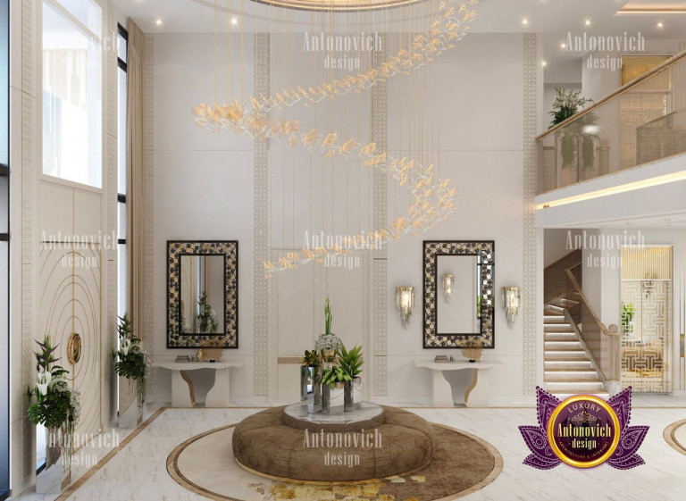 Elegant living room in Meydan villa renovation