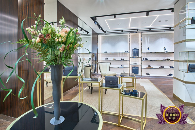 High-quality materials used in luxury store fitout