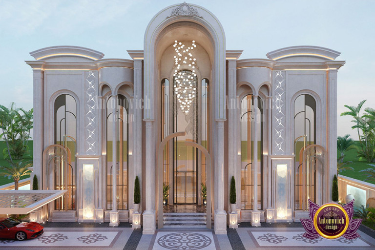 Exterior view of the luxurious Al Khawaneej villa