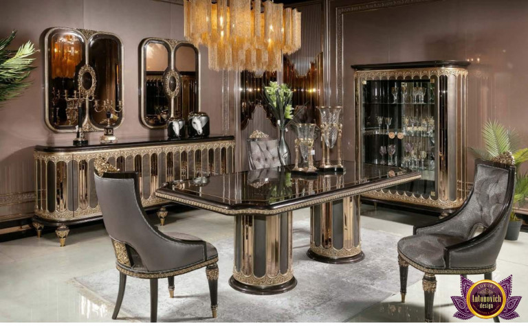 Exquisite luxury living room furniture set in UAE store