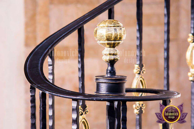Stylish wrought iron gate with a unique pattern and secure design