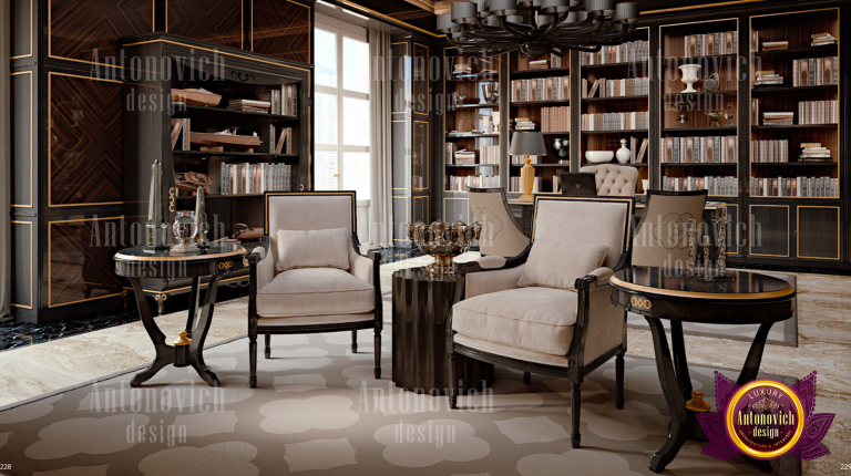 Stylish living room setup with elegant furniture in Dubai
