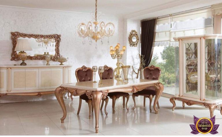Exquisite dining room set for a lavish dining experience