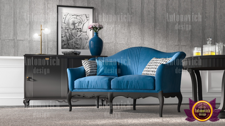 Luxurious blue sofa set at an amazing discount