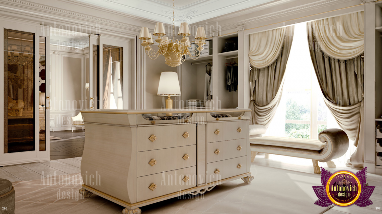 Elegant bedroom design featuring luxurious Dubai furniture pieces