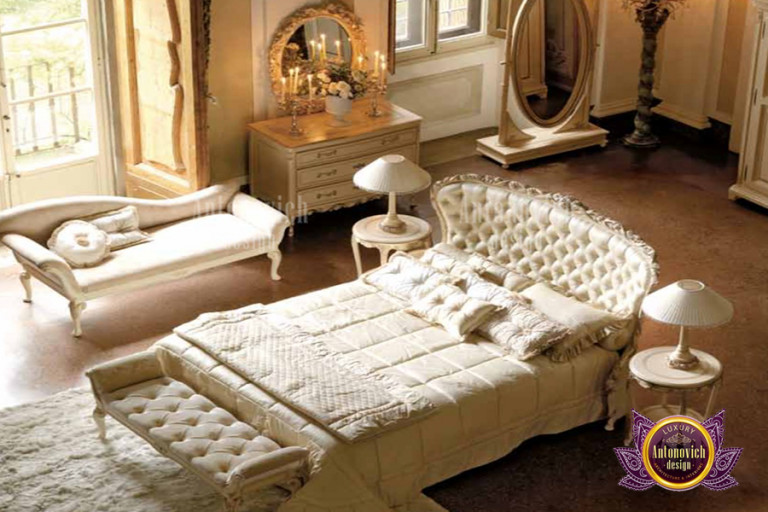 Modern minimalist bedroom with sleek furniture