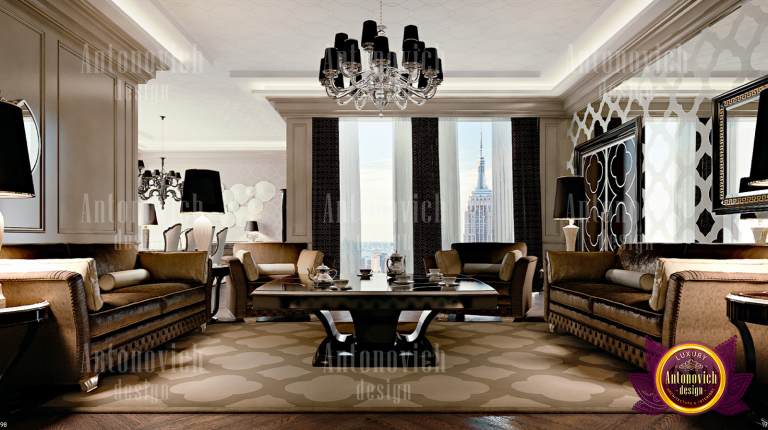 Modern dining room showcase from a popular Dubai furniture store
