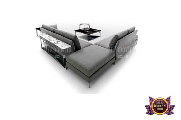 Elegant bedroom setup featuring trendy house furniture