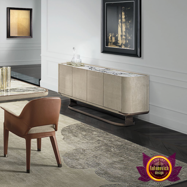 Modern living room furniture set in a Dubai home