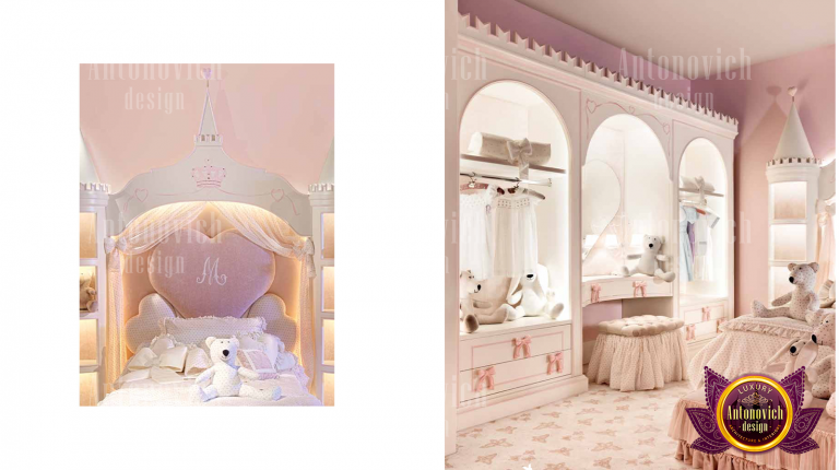 Elegant bedroom design featuring luxurious furniture