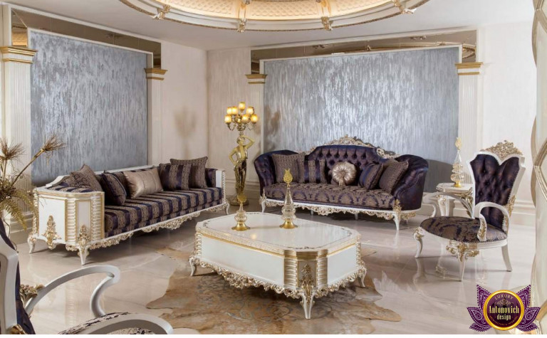 Modern dining room furniture arrangement in a Dubai residence