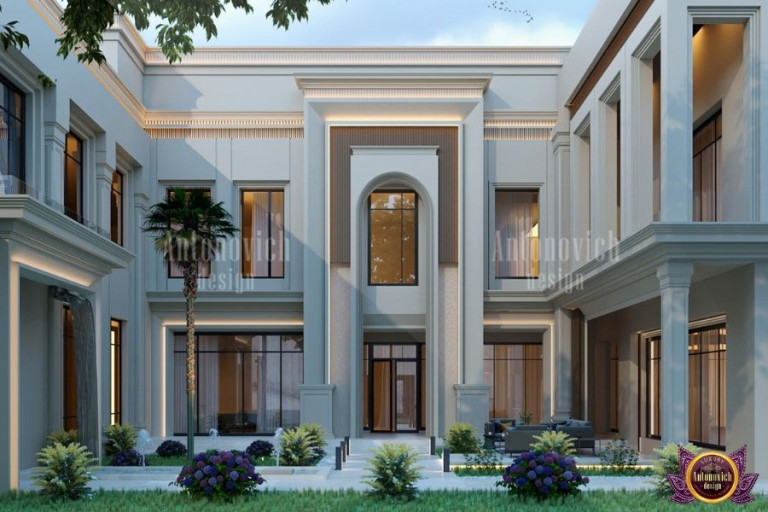 Luxurious villa interior showcasing UAE contractor's craftsmanship
