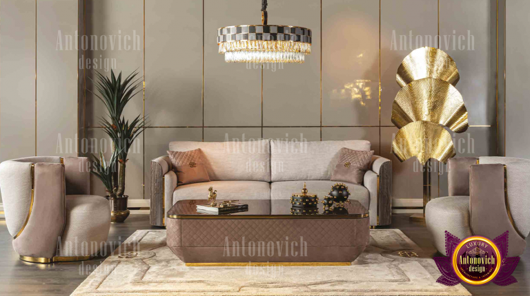 Elegant bedroom furniture in Abu Dhabi showroom