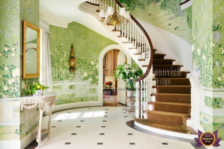 Modern geometric wallpaper pattern for a stylish living room