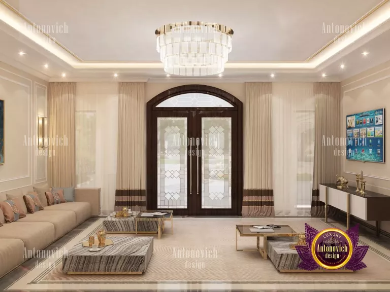 Elegant Majlis interior featuring stunning lighting and décor