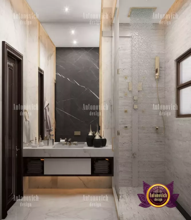 Modern bathroom with sleek fixtures and elegant design