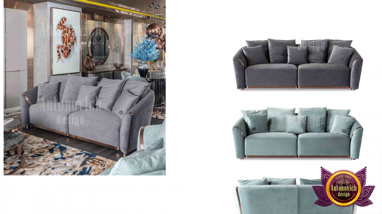 Elegant Dubai living room with luxurious furniture
