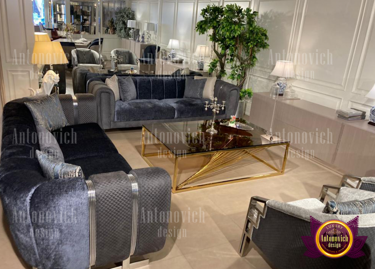 Elegant European furniture showroom in Dubai